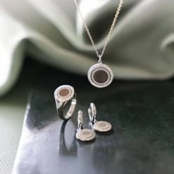 Gerecycled Zilveren Ketting&hanger Disc Zirkonia -SieradenSpot Korting gerecycled zilveren kettingenhanger disc zirkonia 3