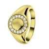 Goldplated Zegelring Rond Met Zirkonia 2 Goldplated Zegelring Rond Met Zirkonia -SieradenSpot Korting goldplated zegelring rond met zirkonia