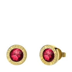 Guess Goldplated Oorknoppen COLOR MY DAY Ruby