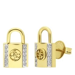 Guess Goldplated Stalen Oorknoppen KEEP ME CLOSE