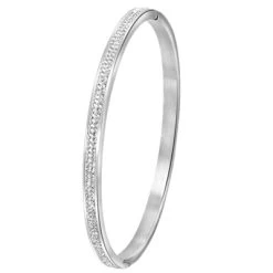 Guess Stalen Bangle Armband Kristal