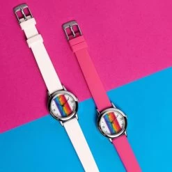 K3 Kinder Horloge Regenboog Met Rubberen Band Wit -SieradenSpot Korting k3 kinder horloge regenboog met rubberen band wit 3