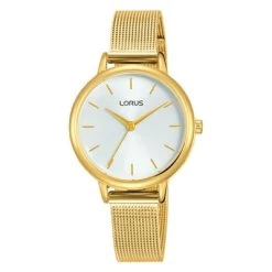Lorus Goudkleurig Dames Mesh Horloge RG250NX8