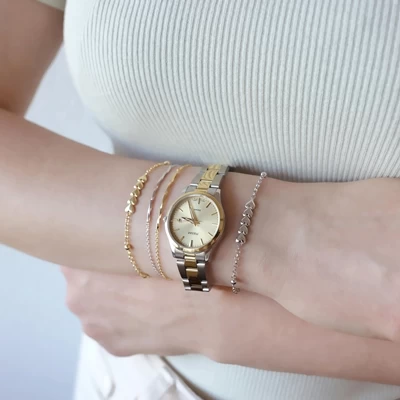 Pulsar Dames Horloge Bicolour 50M WR PH7544X1 4 Pulsar Dames Horloge Bicolour 50M WR PH7544X1 - Afbeelding 2