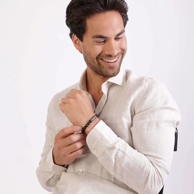 Stalen Armband Met Agate Stenen 5 Stalen Armband Met Agate Stenen - Afbeelding 3