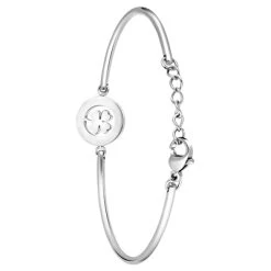 Stalen Armband Met Open Klaver