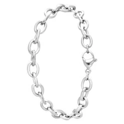 Stalen Armband Met Ovale Schakels