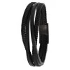 Stalen Blackplated Herenarmband Gevlochten Leer 1 Stalen Blackplated Herenarmband Gevlochten Leer -SieradenSpot Korting stalen blackplated herenarmband gevlochten leer