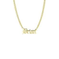 Stalen Goldplated Heren Naamketting Old English