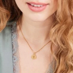 Stalen Goldplated Ketting Met Hanger Kruis -SieradenSpot Korting stalen goldplated ketting met hanger kruis 1