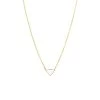 Stalen Goldplated Ketting Met Hart Emaille Wit -SieradenSpot Korting stalen goldplated ketting met hart emaille wit