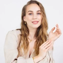 Stalen Goldplated Ketting Met Letter - I -SieradenSpot Korting stalen goldplated ketting met letter i 4