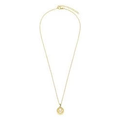 Stalen Goldplated Ketting Met Letter - M -SieradenSpot Korting stalen goldplated ketting met letter m 2