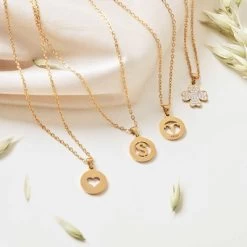 Stalen Goldplated Ketting Met Letter - R -SieradenSpot Korting stalen goldplated ketting met letter r 3