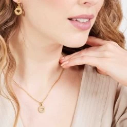 Stalen Goldplated Ketting Met Open Hart -SieradenSpot Korting stalen goldplated ketting met open hart 1