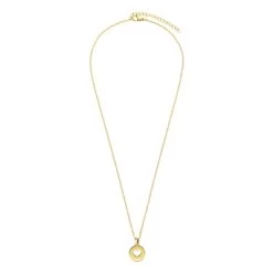 Stalen Goldplated Ketting Met Open Hart -SieradenSpot Korting stalen goldplated ketting met open hart 3
