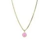 Stalen Goldplated Ketting Met Smiley Roze -SieradenSpot Korting stalen goldplated ketting met smiley roze