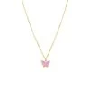 Stalen Goldplated Ketting Met Vlinder Roze 1 Stalen Goldplated Ketting Met Vlinder Roze -SieradenSpot Korting stalen goldplated ketting met vlinder roze