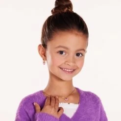 Stalen Goldplated Ketting Met Vlinder Roze -SieradenSpot Korting stalen goldplated ketting met vlinder roze 2