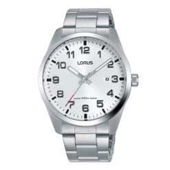 Stalen Heren Horloge Van Lorus Witte Wijzerplaat