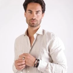 Stalen Herenarmband Rond Leer Zwart 6mm -SieradenSpot Korting stalen herenarmband rond leer zwart 6mm 3