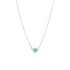 Stalen Ketting Met Hart Emaille Mint -SieradenSpot Korting stalen ketting met hart emaille mint