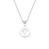 Stalen Ketting Met Letter - V -SieradenSpot Korting stalen ketting met letter v