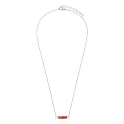 Stalen Ketting Met Rode Onyx -SieradenSpot Korting stalen ketting met rode onyx 1