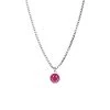 Stalen Ketting Met Smiley Fuchsia -SieradenSpot Korting stalen ketting met smiley fuchsia