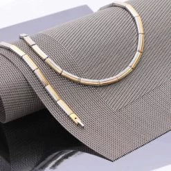 Stalen Ketting Staal/gold -SieradenSpot Korting stalen ketting staal gold 4