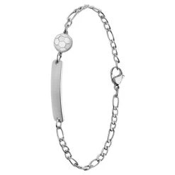 Stalen Plaatarmband Met Voetbal