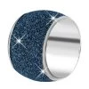 Stalen Ring Met Blue Mineral Powder