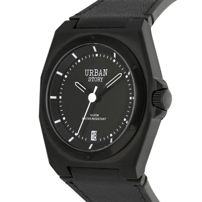 Urban Story Horloge Met Leren Band 6 Urban Story Horloge Met Leren Band - Afbeelding 4