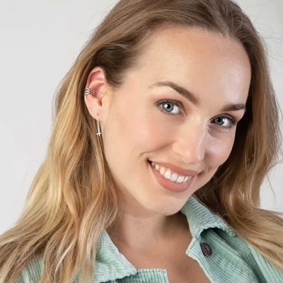 Zilveren Earcuff Driedubbel 4 Zilveren Earcuff Driedubbel - Afbeelding 2