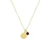 Zilveren Gold Ketting Kristal Birthstone -SieradenSpot Korting zilveren gold ketting kristal birthstone