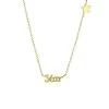 Zilveren Goldplated Ketting Star -SieradenSpot Korting zilveren goldplated ketting star