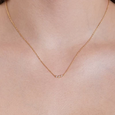 Zilveren Goldplated Ketting Zirkonia 4 Zilveren Goldplated Ketting Zirkonia - Afbeelding 2