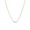 Zilveren Goldplated Ketting Zirkonia -SieradenSpot Korting zilveren goldplated ketting zirkonia