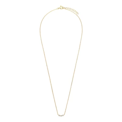 Zilveren Goldplated Ketting Zirkonia 5 Zilveren Goldplated Ketting Zirkonia - Afbeelding 3