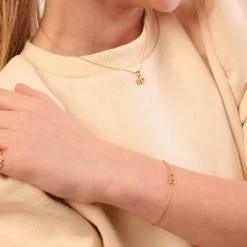 Zilveren Goldplated Kinderketting Dubbel Hart -SieradenSpot Korting zilveren goldplated kinderketting dubbel hart 1