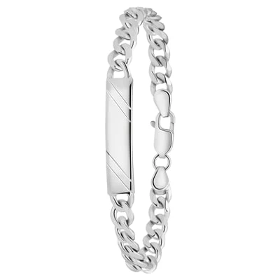 Zilveren Heren Plaatarmband 3 Zilveren Heren Plaatarmband