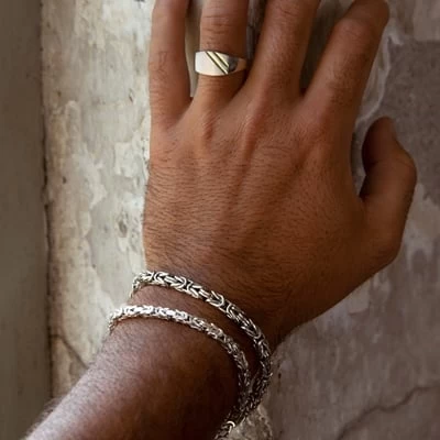 Zilveren Heren Zegelring 4 Zilveren Heren Zegelring - Afbeelding 2