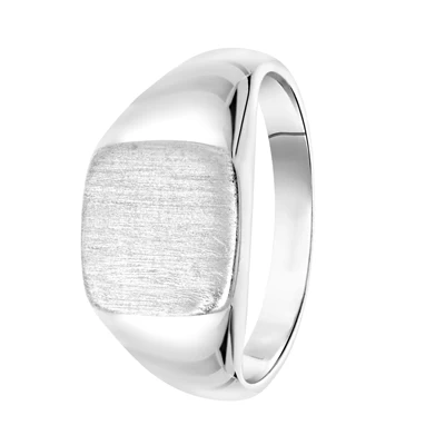 Zilveren Jongens Zegelring Vierkant 3 Zilveren Jongens Zegelring Vierkant