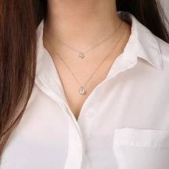 Zilveren Ketting Layering Met Zirkonia -SieradenSpot Korting zilveren ketting layering met zirkonia 1