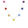 Zilveren Ketting Met Bedels Hart Regenboog K3 -SieradenSpot Korting zilveren ketting met bedels hart regenboog k3
