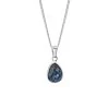 Zilveren Ketting Met Blauwe Kristal -SieradenSpot Korting zilveren ketting met blauwe kristal
