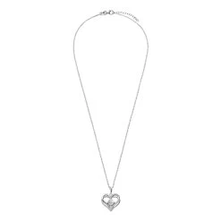 Zilveren Ketting Met Hanger Dubbel Hart Zirkonia -SieradenSpot Korting zilveren ketting met hanger dubbel hart zirkonia 2