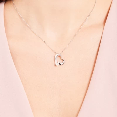 Zilveren Ketting Met Hanger Hart Parel 4 Zilveren Ketting Met Hanger Hart Parel - Afbeelding 2