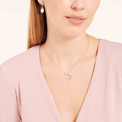 Zilveren Ketting Met Hanger Hart Parel 6 Zilveren Ketting Met Hanger Hart Parel - Afbeelding 4