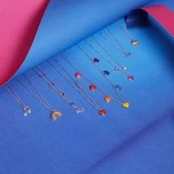 Zilveren Ketting Met Hanger Hart Regenboog K3 -SieradenSpot Korting zilveren ketting met hanger hart regenboog k3 3